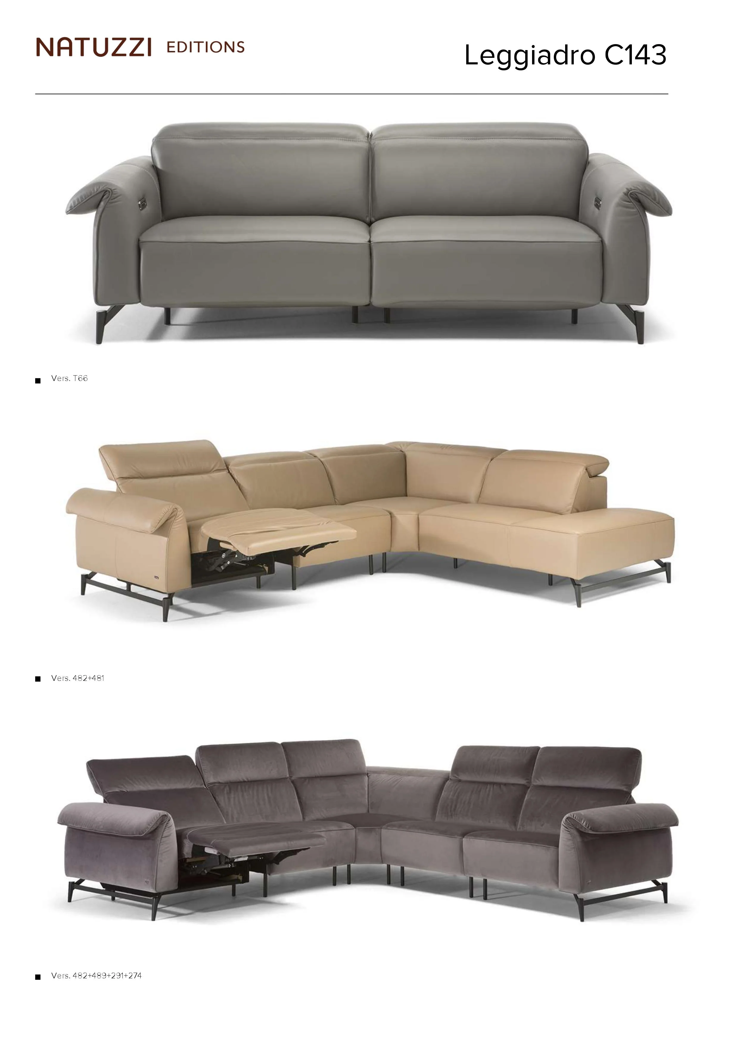 Natuzzi Editions Leggiadro Sofa C143 - Image 16