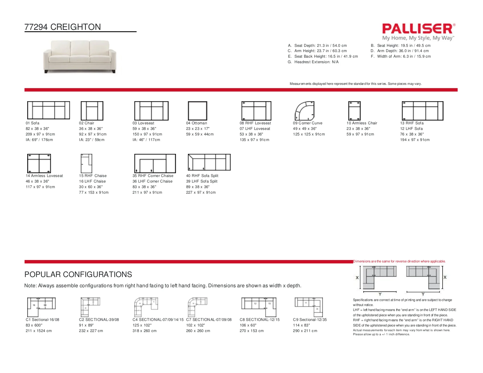 Palliser Creighton Sofa - Image 21