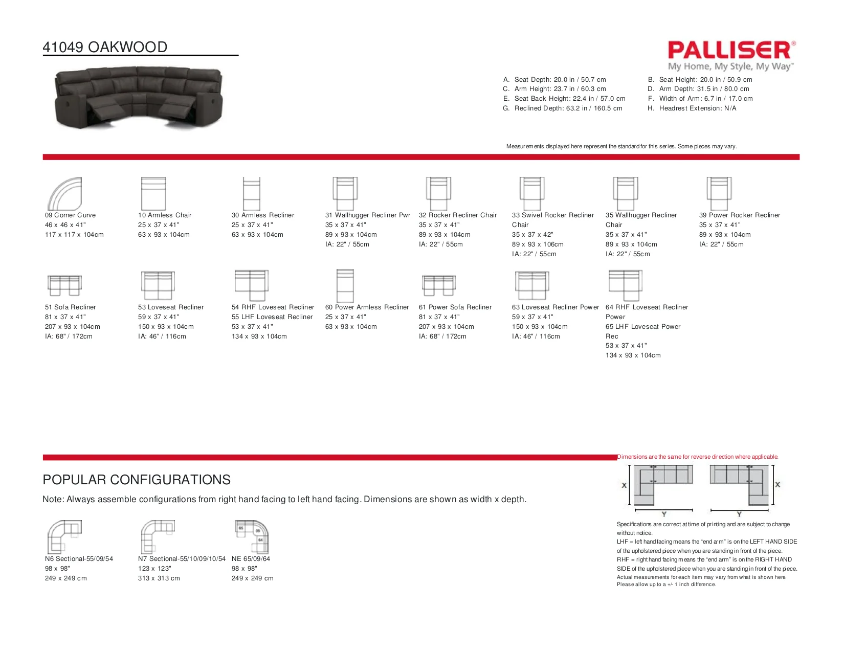 Palliser Oakwood Sofa - Image 24