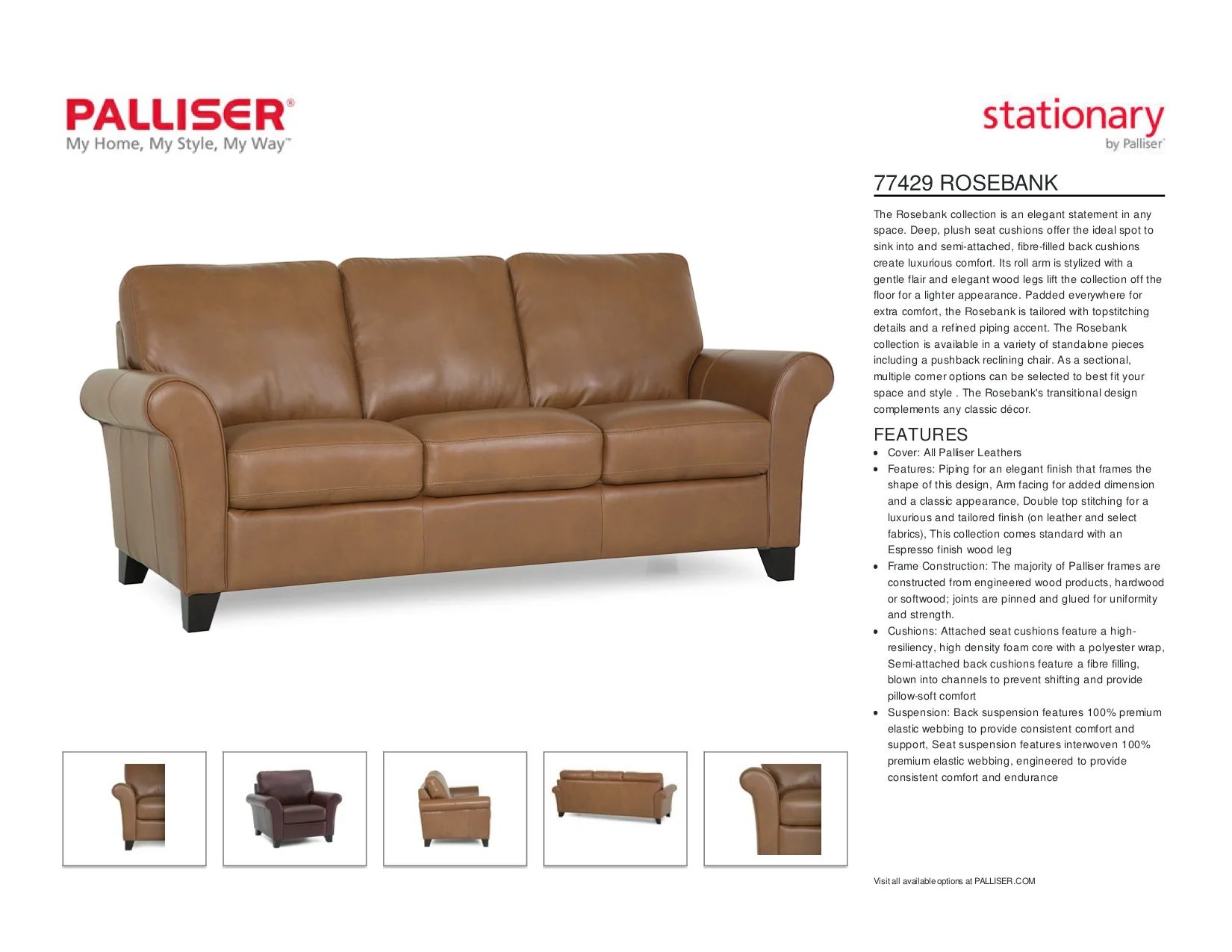 Palliser Rosebank Sofa - Image 16