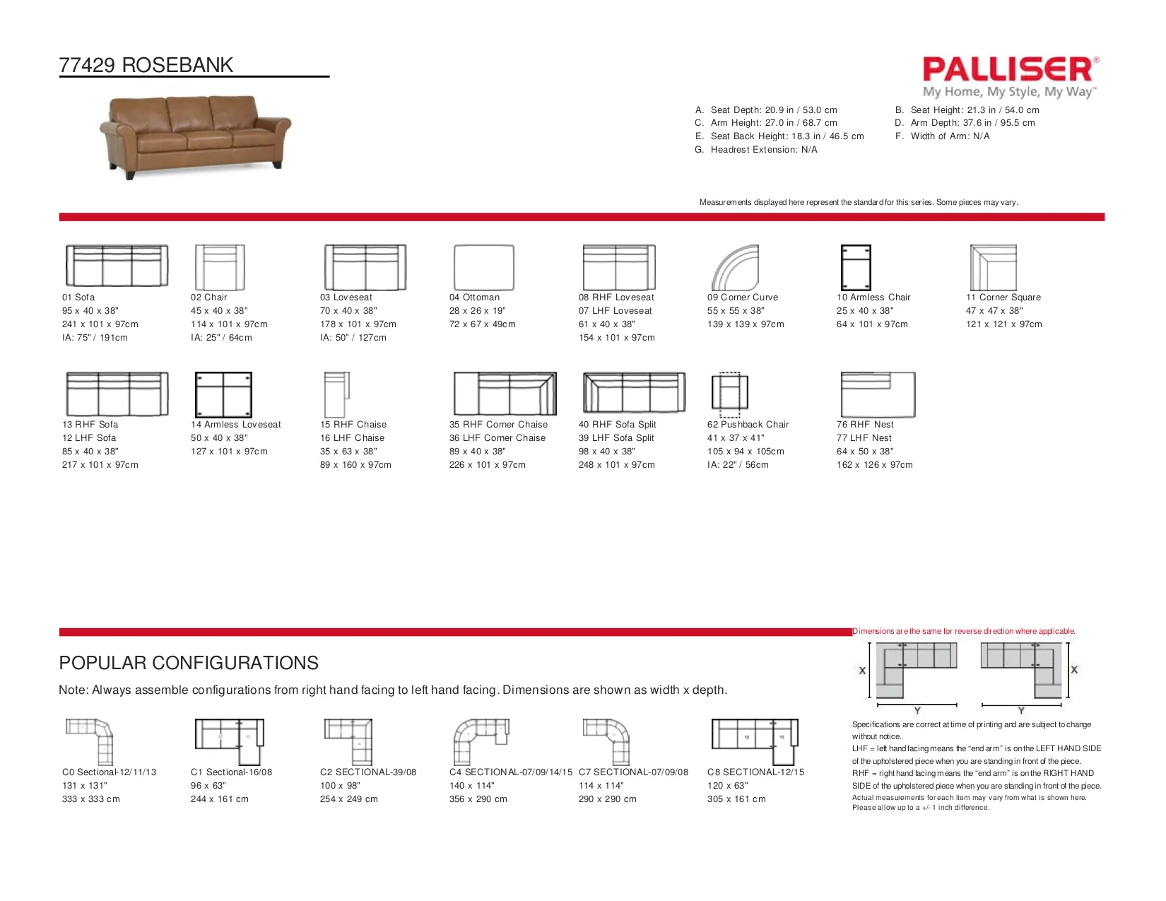Palliser Rosebank Sofa - Image 17